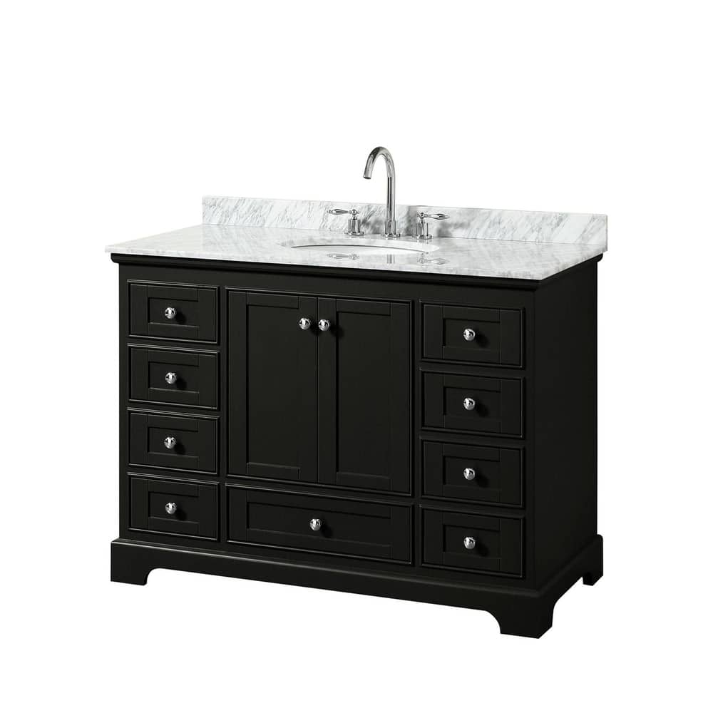 Wyndham Collection Deborah 48" Free Standing Single Vanity Set with