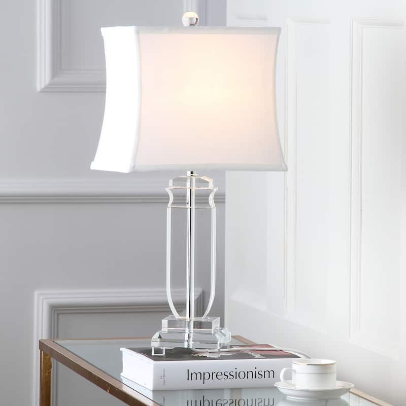SAFAVIEH Lighting 25-inch Olympia Crystal Table Lamp (Set of 2) - 12" x 8" x 24"