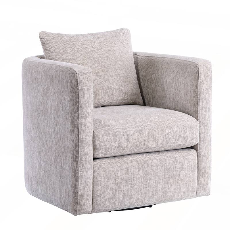 Performance Fabric Swivel Barrel Chair