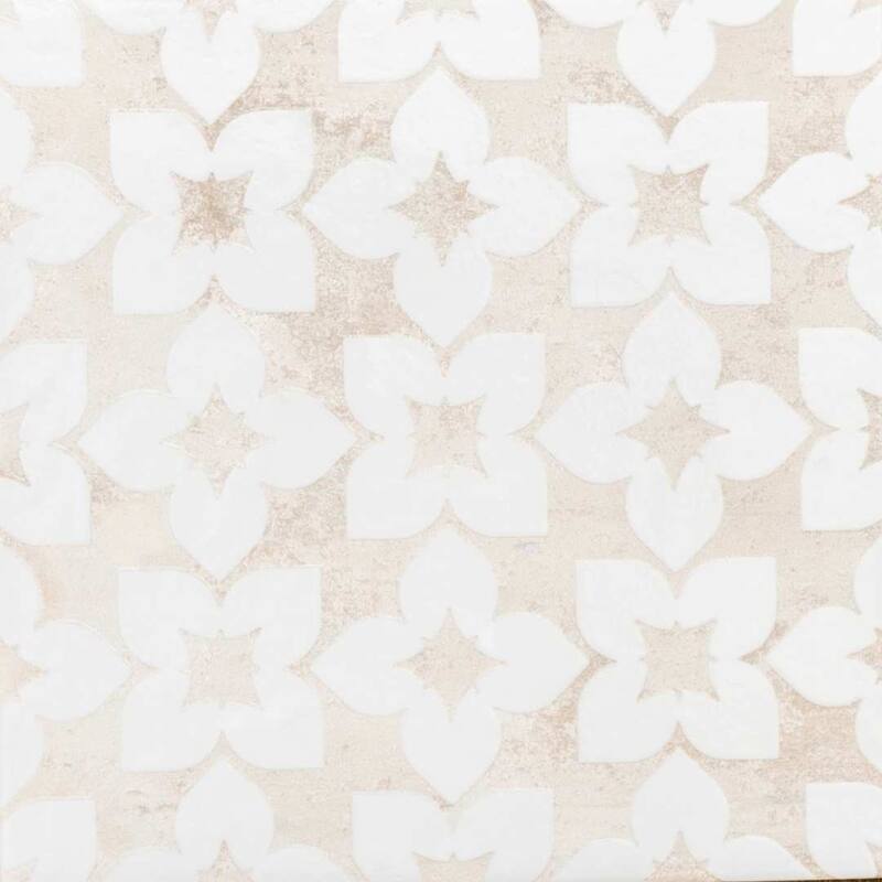 The Tile Life Phlox 8x8 White Porcelain Floor & Wall Tile