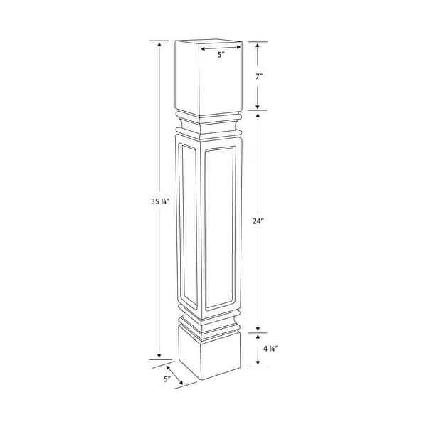 35 1 4 X 5 X 5 Unfinished Solid Maple Mission Kitchen Island Leg On Sale Overstock 32133744