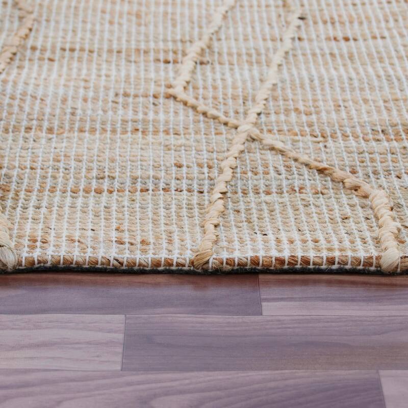 Sevita Natural Abstract Modern Jute Blend Area Rug On Sale Bed Bath