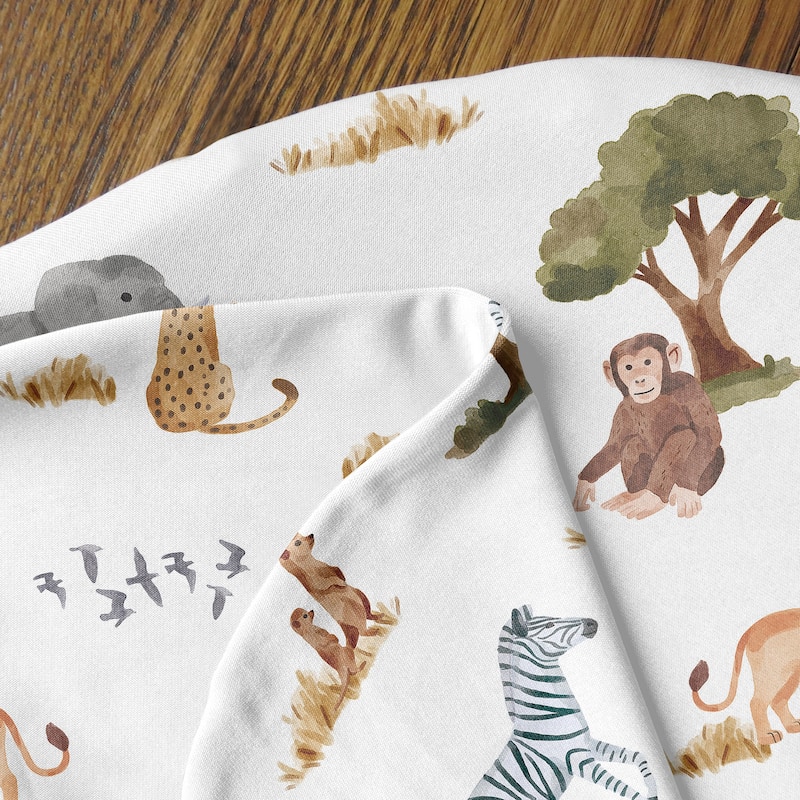Sweet Jojo Designs Jungle Animal Boy Girl Gender Neutral Unisex Baby Cocoon and Beanie Hat Sleep Sack 2p Set Green Boho Elephant