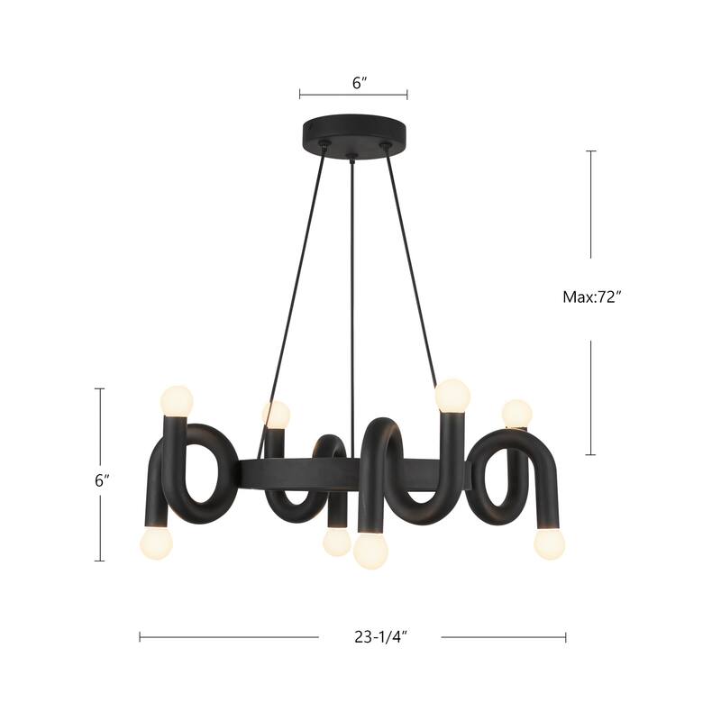 Alora Lighting CH420823BG Sadie 8 Light 24" Wide Ring Chandelier