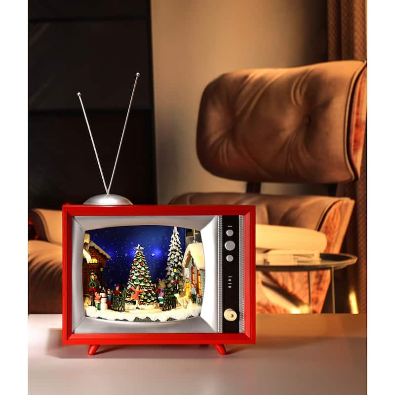 LED Lighted Christmas Tree TV Decoration - 15.5" - Set of 2