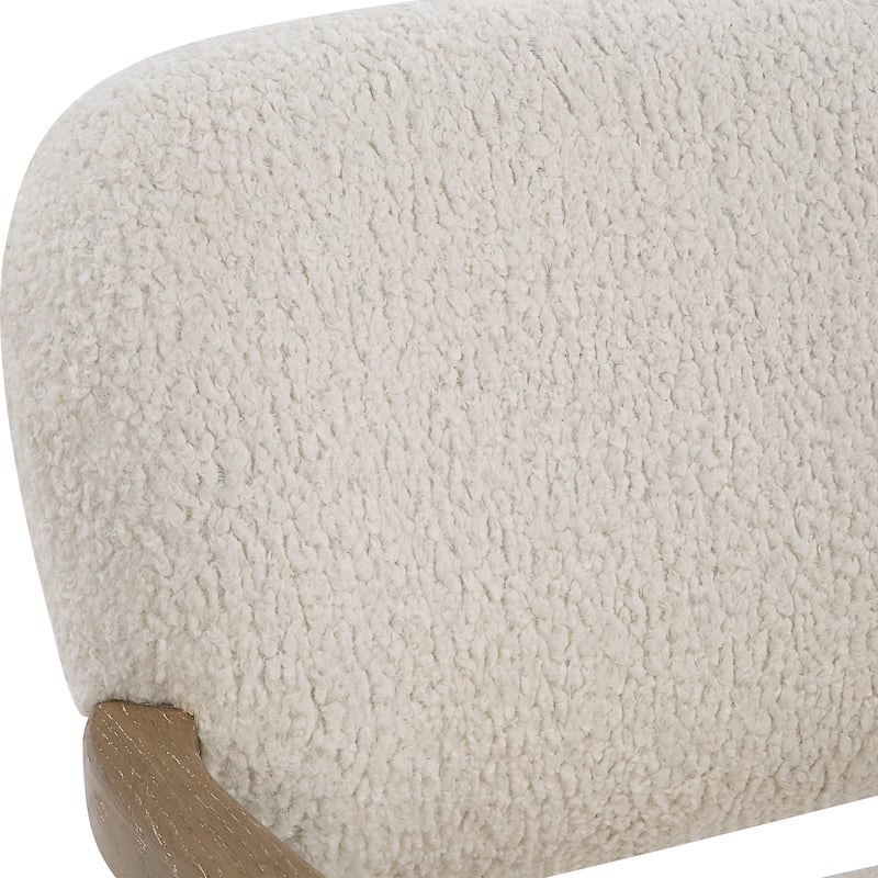 Uttermost Telluride Natural Shearling Accent Chair - 28"W x 30"H x 31"D