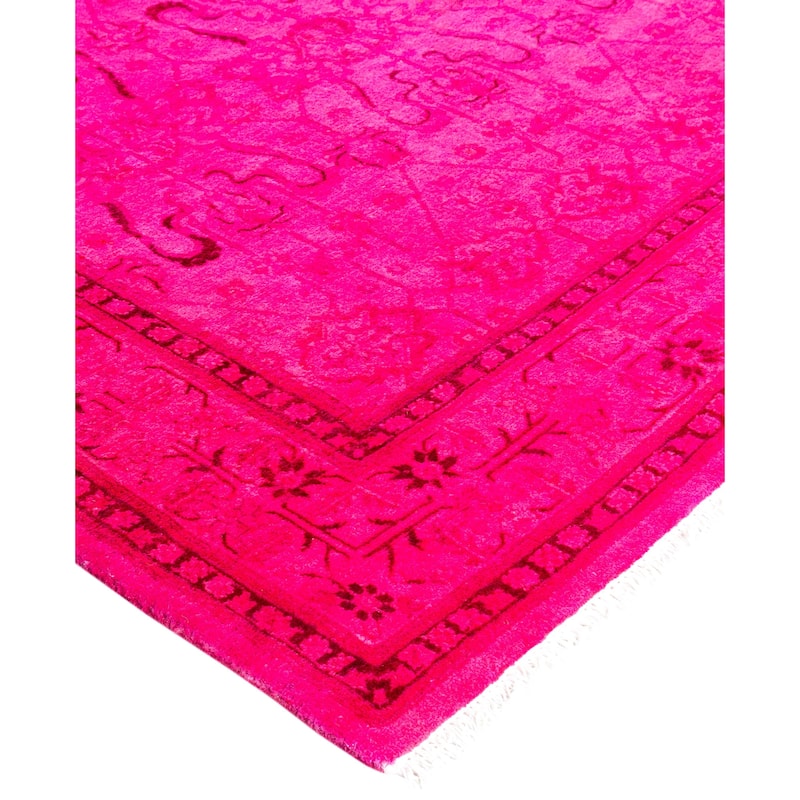 Overdyed One-of-a-Kind Hand-Knotted Area Rug - Pink - 4' 3" x 6' 1"