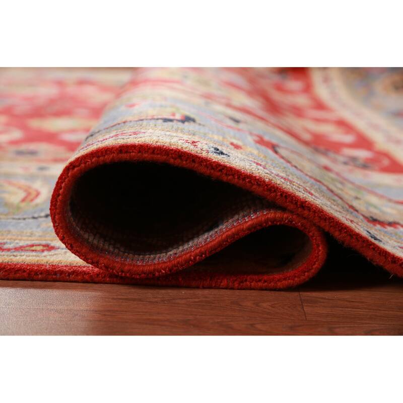 Hand Knotted Oriental 100% Wool Carpet Traditional Floral Red Heriz (serapi) Area Rug - 10' 0'' X 7' 11''