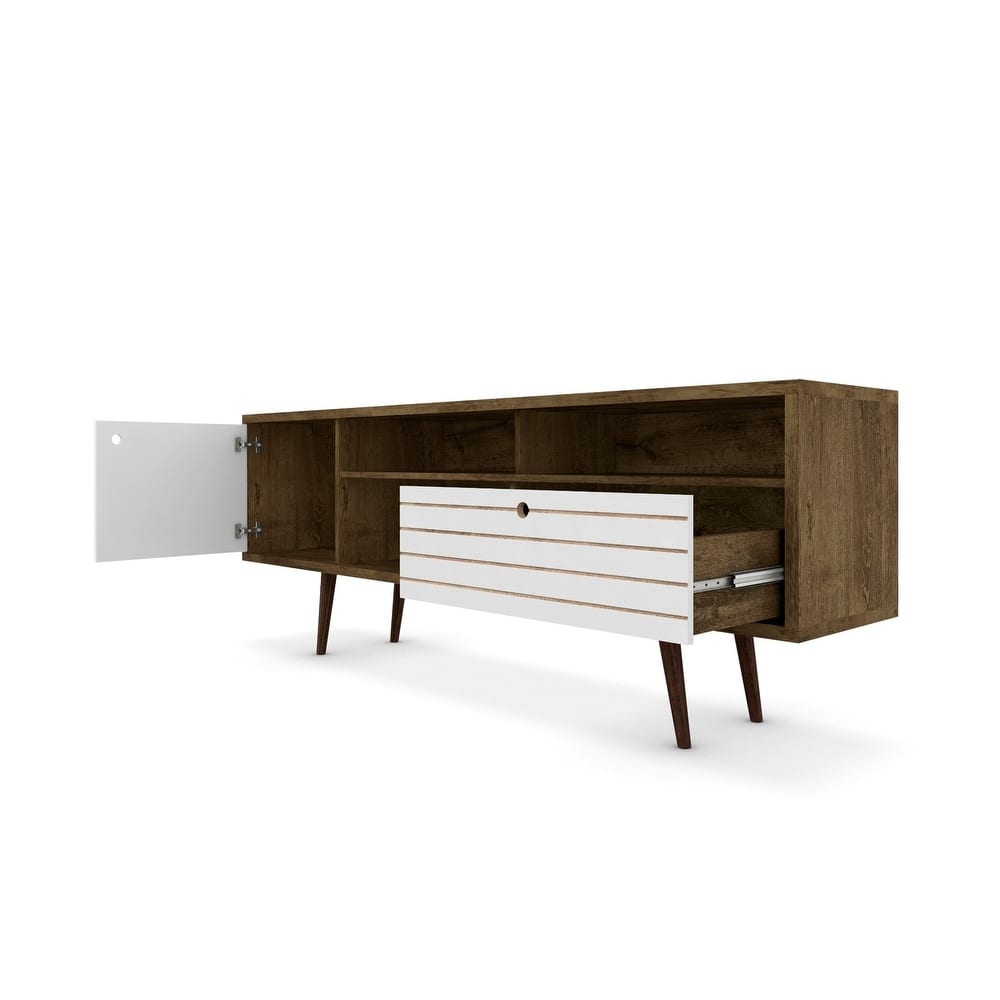 Manhattan Comfort Liberty 70.86 In. Mid Century-Modern Media Cabinet Console