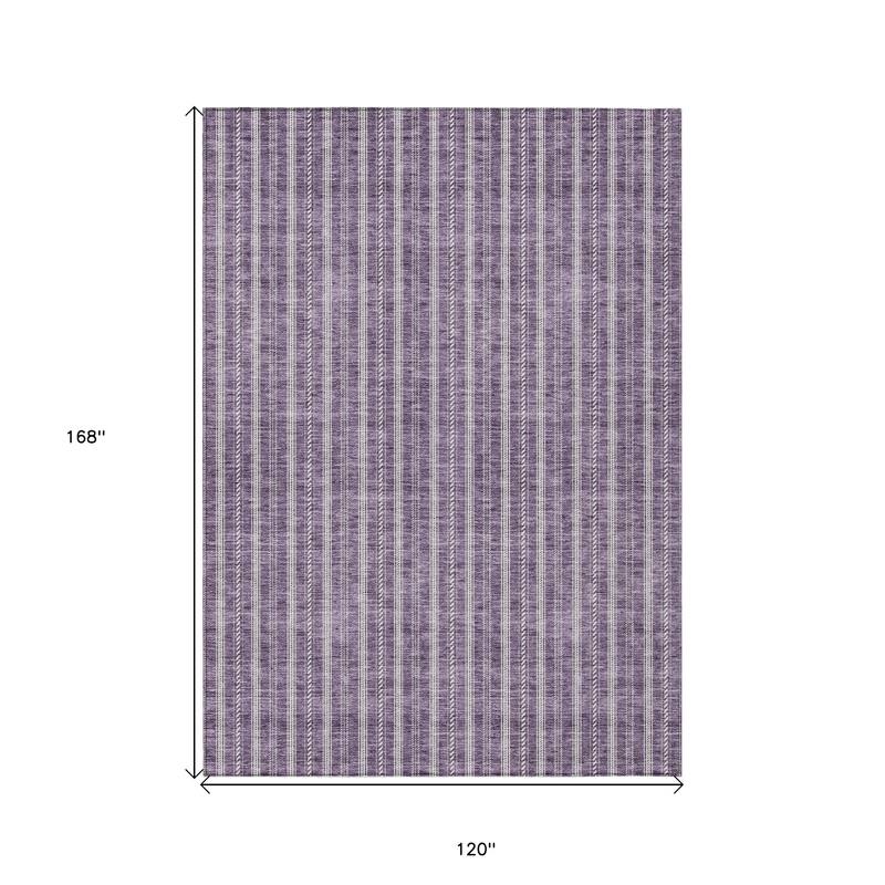 HomeRoots Striped Transitional Rectangle Outdoor Rug