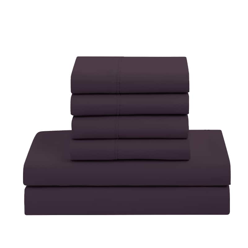 Sweet Home Collection Luxury Solid Bed-In-a-Bag with Sheet Set