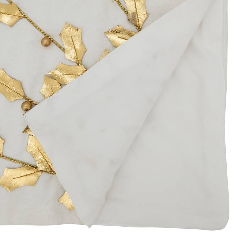Festive Poinsettia Branch Table Runner