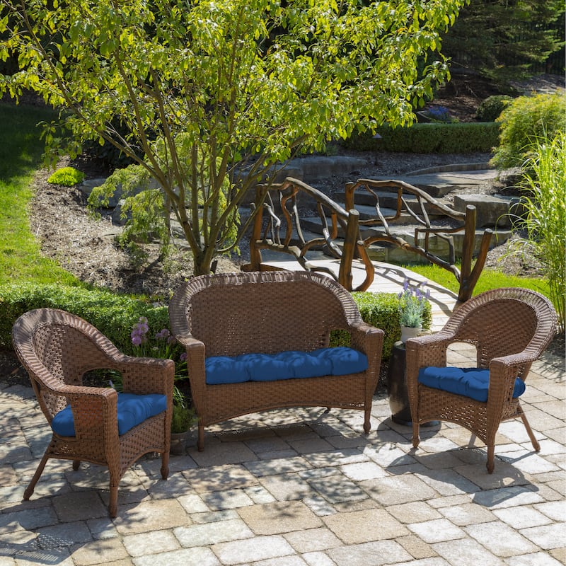 ARDEN Outdoor Wicker Settee Cushion - 18"L x 41.5"W - 18"L x 41.5"W