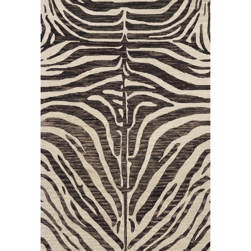 Alexander Home Zawadi Moroccan Zebra Wool Area Rug