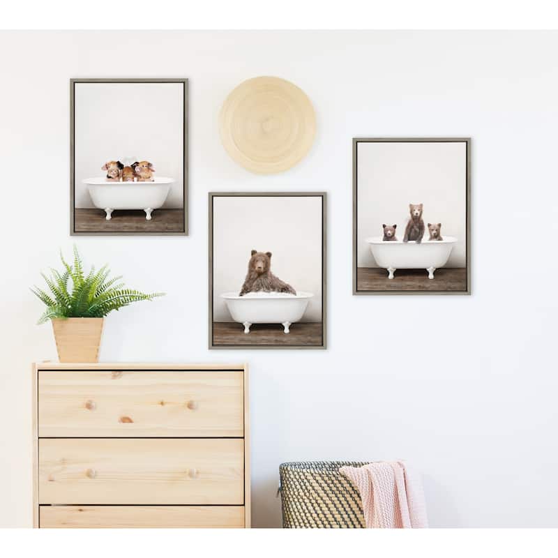 Kate and Laurel Sylvie Three Little Pigs Canvas by Amy Peterson
