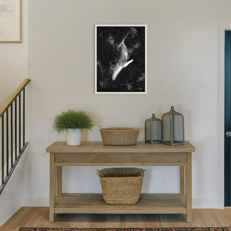Magic Ocean Whale Large by Ec Mazur Framed Canvas Wall Art