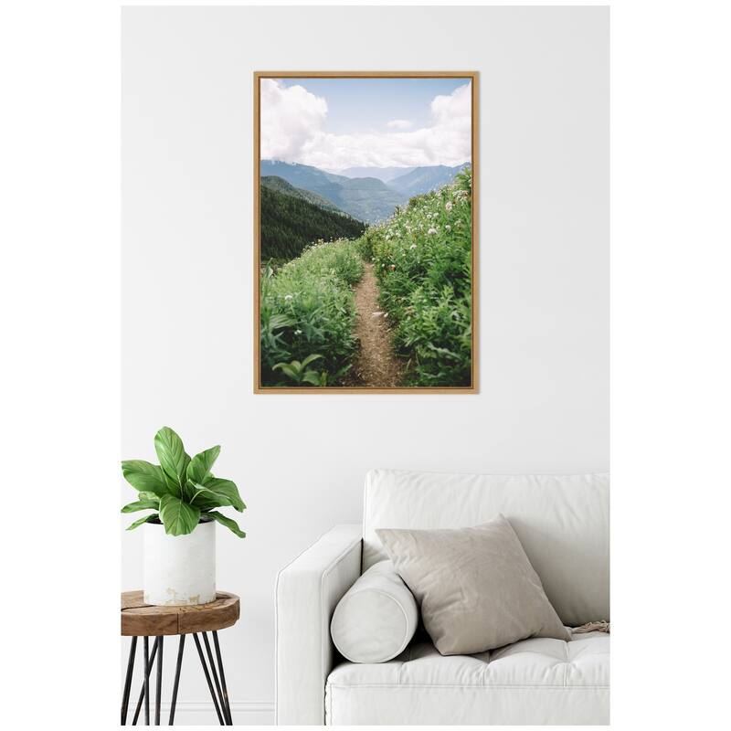 Kate and Laurel Sylvie Mountain Trail Scenic Landscape Framed Canvas by Patricia Hasz of Patricia Rae Photography