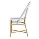 preview thumbnail 4 of 23, Tobias Outdoor Rattan and Metal Bistro Dining Chair