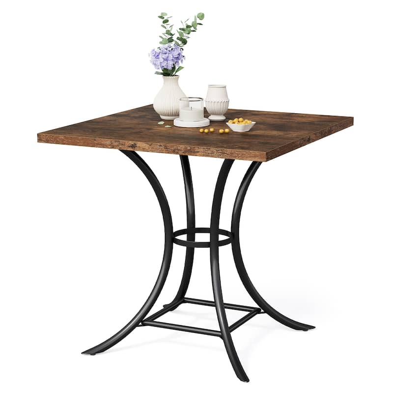 Square Dining Table, Kitchen Table, Living Room Balcony Accent Dining Table Gathering Table
