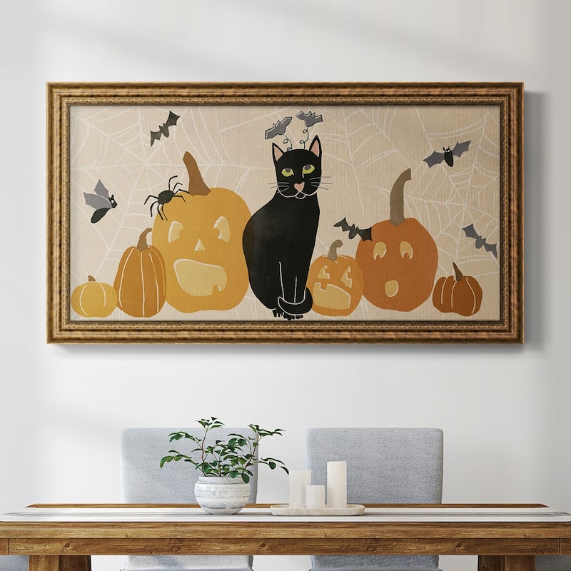 Pumpkin Patch Cats Collection D Premium Framed Canvas- Ready to Hang