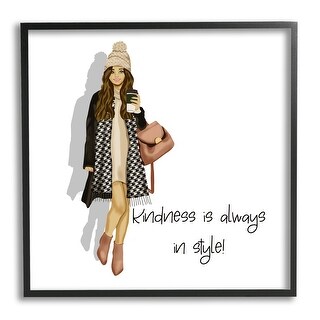 Saba Rauf Stupell Kindness Is In Style Framed Giclee Art Design by Saba Rauf ...