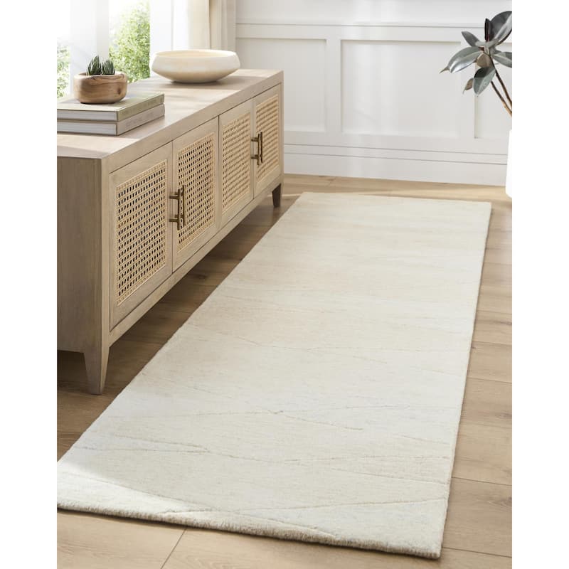 Livabliss Forum Mid-Century Abstract Area Rug - 9' x 12' - Light Beige/Gray - Rectangle