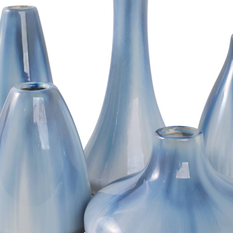 Modern Ceramic Coastal Inspired Vases with Sculptural Twisted Design