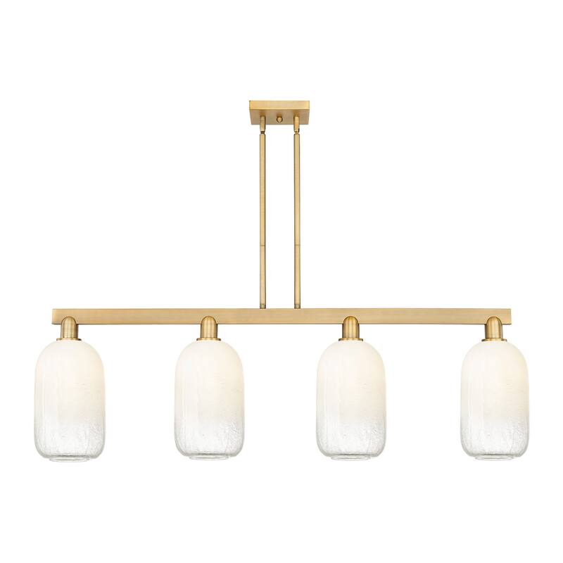 Innovations Lighting 716-4I-16-48 Brookhaven Cloche Linear Brookhaven - Brushed Brass / Opal