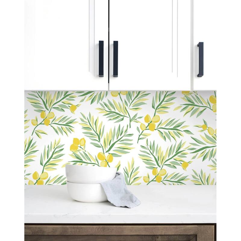 NextWall Lemon Branch Peel and Stick Removable Wallpaper - 20.5 in. W x 18 ft. L