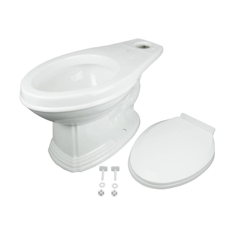 Troyt Corner 2-Piece 0.8 GPF/1.6 GPF WaterSense Dual Flush Round Toilet Bowl Only