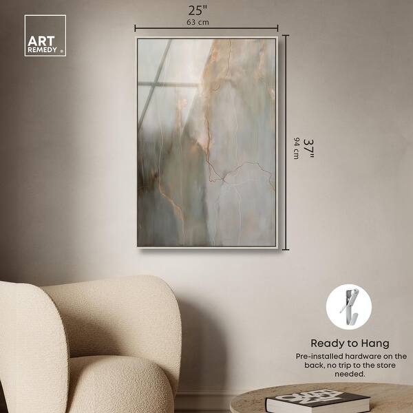 dimension image slide 20 of 24, Fiery Traces I Abstract Framed Acrylic Wall Art by Art Remedy