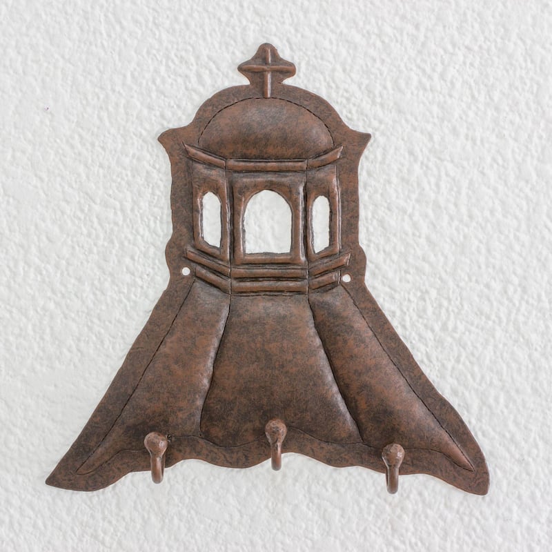 Handmade Sacred Colonial Iron coat and key rack (Guatemala)