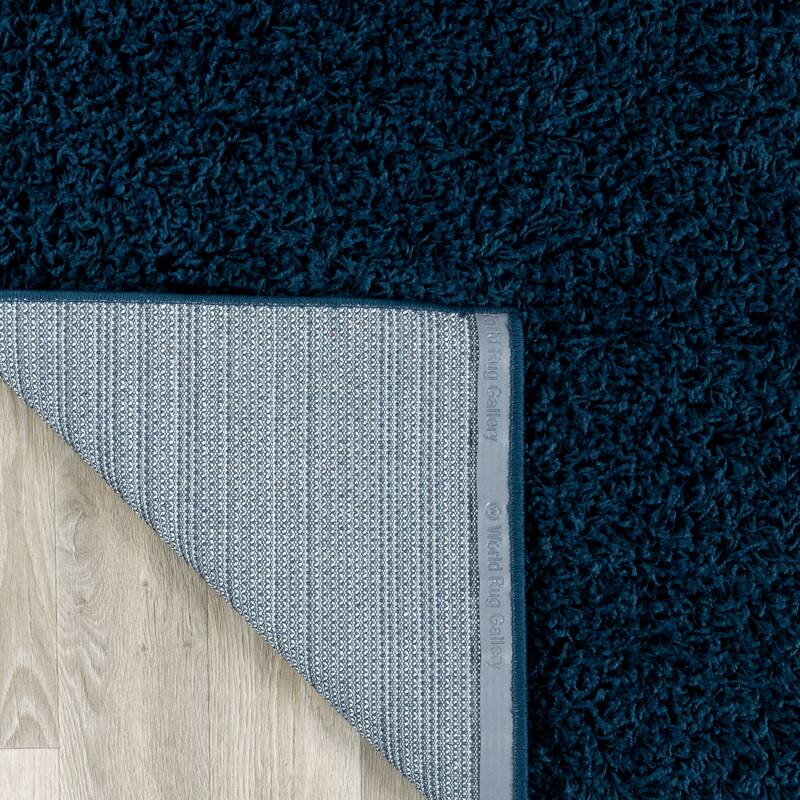 World Rug Gallery Contemporary Solid Cozy Plush Shag Area Rug
