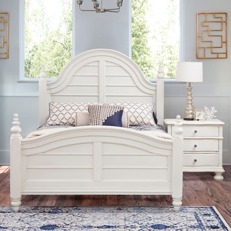 Roanoke Dove White Panel Bed