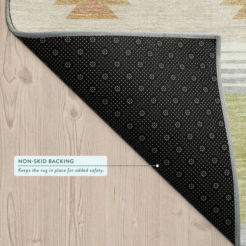 Machine Washable Indoor/ Outdoor Global Chennai Chantille Rug