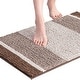 preview thumbnail 15 of 31, Subrtex Rugs Chenille Gradient Stripe Pattern Soft Plush Bath Rug Shower Water Absorbent Mat 16"*24" - Coffee