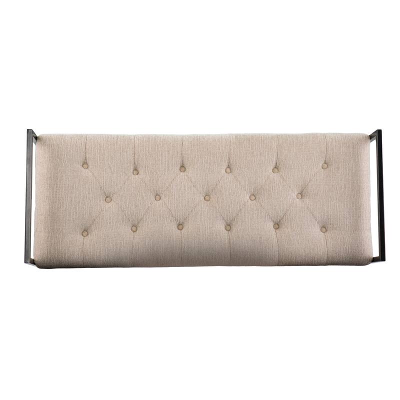 SEI Furniture Capello Contemporary Beige Fabric Bench