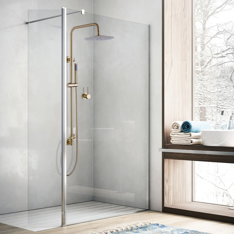Rbrohant Wall Mounted Exposed Rain Combo Set, Shower System with 10" Showerhead and Handheld Showerhead