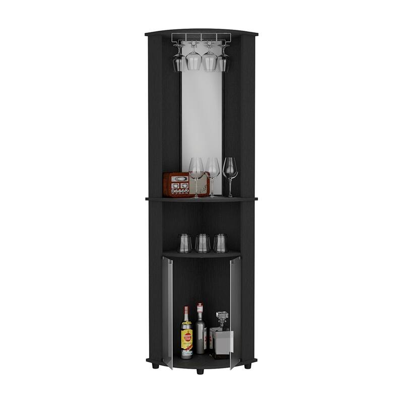 Corner Bar Cabinet Rialto With Three Shelves
