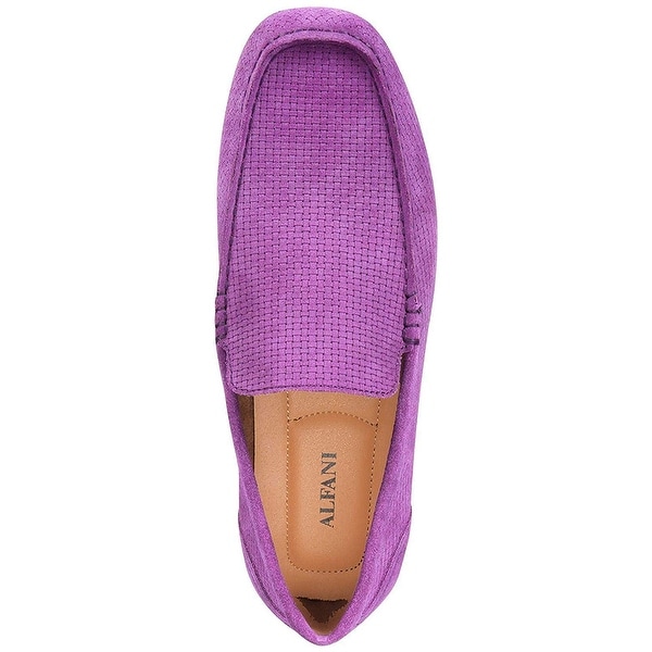 Alfani Mens Kendric Leather Square Toe Moccasins