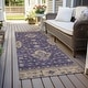 preview thumbnail 41 of 118, Machine Washable Indoor/ Outdoor Traditional Chantille Rug Purple - 2'3" x 7'6"