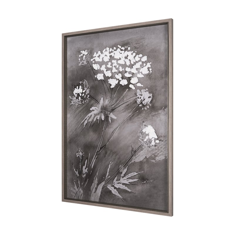 Wildflowers II Charcoal Framed Art Print