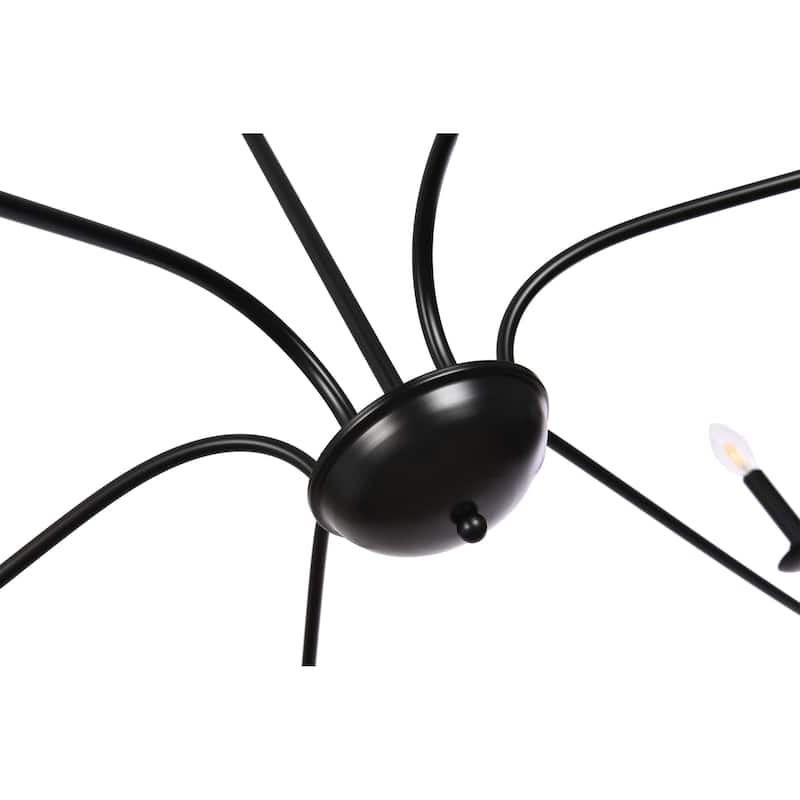 6-Light Classic French Minialist Chandelier with Candle-Style Lighting