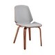 preview thumbnail 28 of 62, Brinley Walnut or Black Wood Upholstered Dining Chair