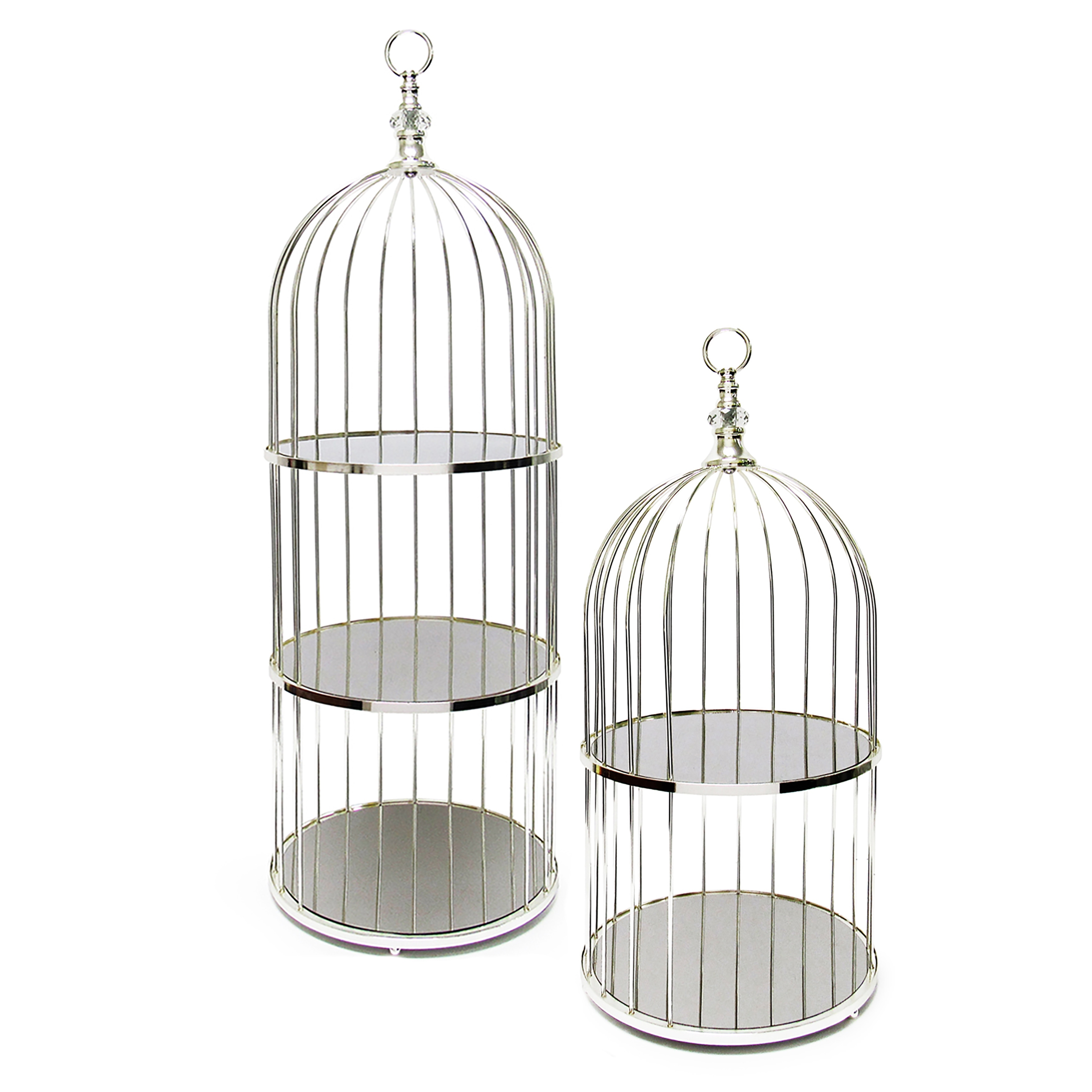 12 WEDDING QUINCEANERA FAVORS SMALL WHITE METAL BIRD CAGES PARTY DECORATIONS 