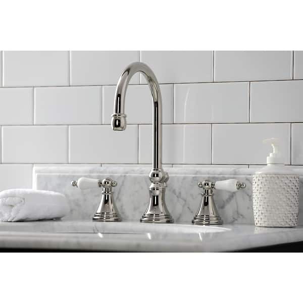 slide 2 of 5, Kingston Brass Governor 8 in. Widespread Bathroom Faucet Polished Nickel