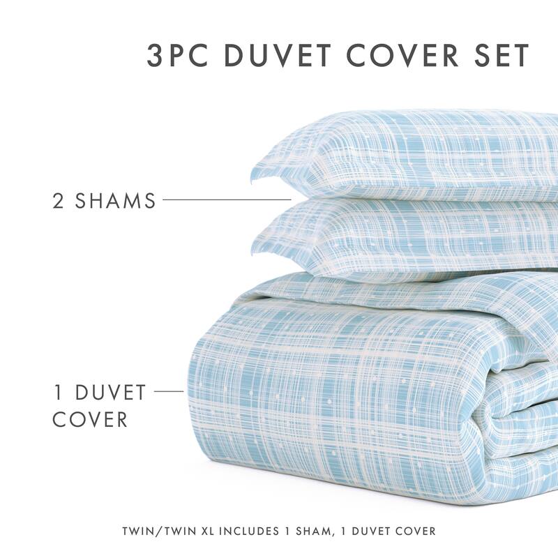 Becky Cameron Polka Dot 3-piece Patterned Duvet Cover Set