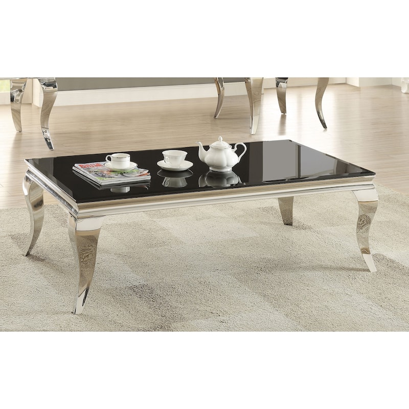 Carone Rectangular Glass Top Coffee Table