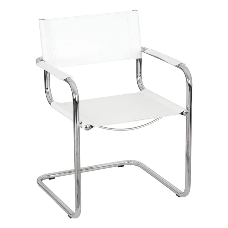 Breuer Chair Company Mart Stam Cantilever Armchair Arm Chair w/ Chrome Frame (Various Bonded Leather Colors)