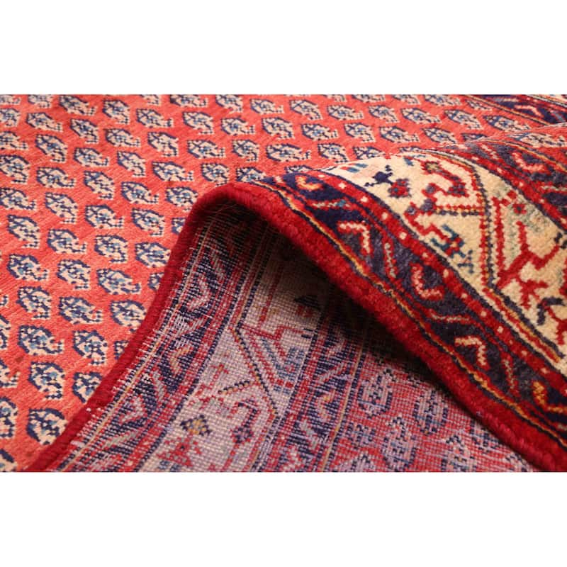 ECARPETGALLERY Hand-knotted Andelz Red Wool Rug - 3'5 x 10'4